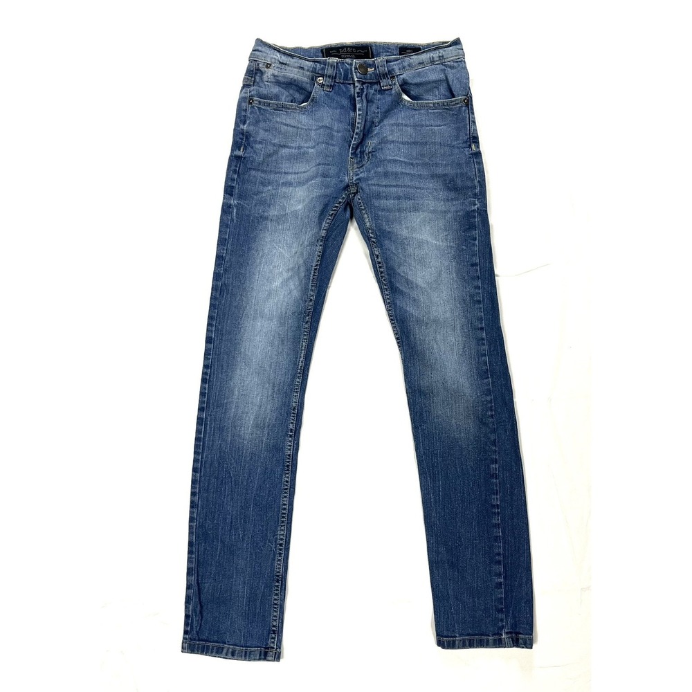 PD&C Men 28x30 Slim Stretch Blue Denim Jeans Med Wash Paper Denim & Cloth